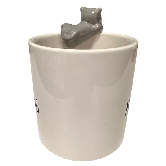ECCOLO Good Meowing Coffee Mug with 3D Gray Cat Resting on the Edge - Picture 5 of 12